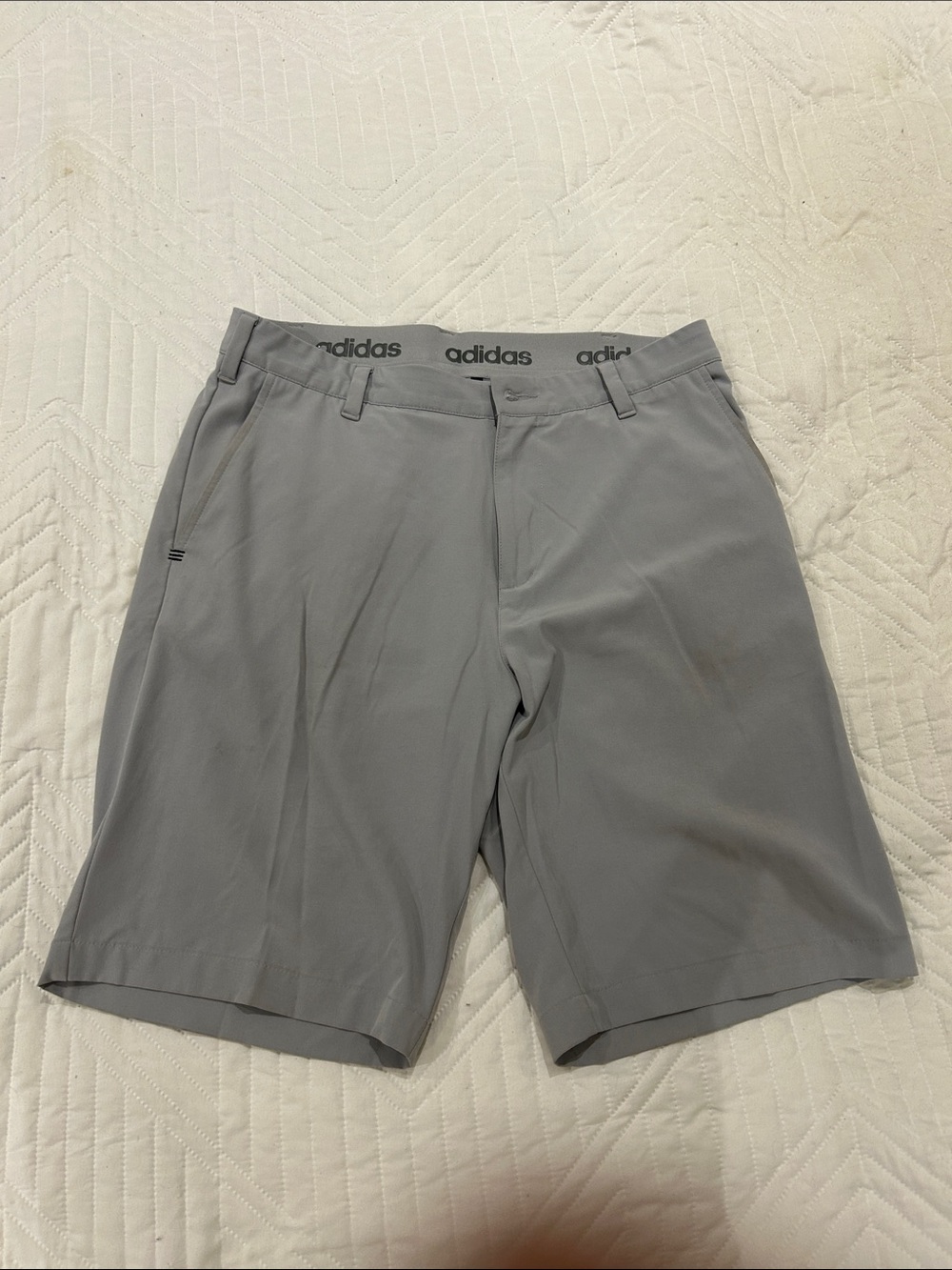 adidas Men’s Light Gray Athletic Golf Shorts